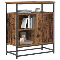 Berkfield Sideboard Old Wood 69X35X80 Cm Engineered Wood And Steel - thumbnail 3