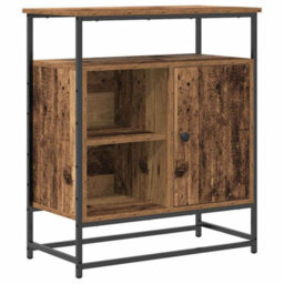 Berkfield Sideboard Old Wood 69X35X80 Cm Engineered Wood And Steel - thumbnail 2