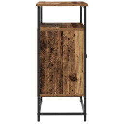 Berkfield Sideboard Old Wood 69X35X80 Cm Engineered Wood And Steel - thumbnail 7