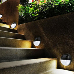 4 X Mini Solar Powered Wall & Fence Led Lights - Outdoor Garden Spotlights For Patio, Decking, Sheds - thumbnail 7
