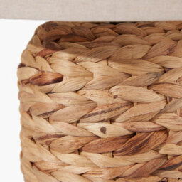 Pacific Lifestyle Natural Plaited Tall Water Hyacinth Table Lamp - thumbnail 5
