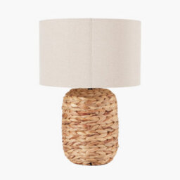 Pacific Lifestyle Natural Plaited Tall Water Hyacinth Table Lamp - thumbnail 4