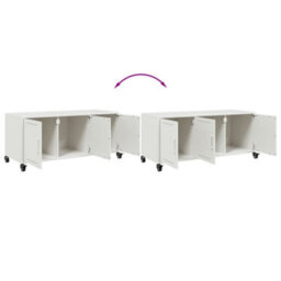 Berkfield Tv Cabinet White 100.5X39X43.5 Cm Steel - thumbnail 9