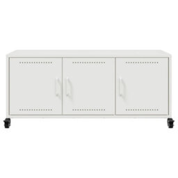 Berkfield Tv Cabinet White 100.5X39X43.5 Cm Steel - thumbnail 6