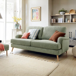 Abakus Direct Harper 3 Seater In Pickle Green - thumbnail 1