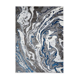 Grey Navy Abstract Modern Easy To Clean Rug For Dining Room-120Cm X 170Cm - thumbnail 8