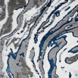 Grey Navy Abstract Modern Easy To Clean Rug For Dining Room-120Cm X 170Cm - thumbnail 3