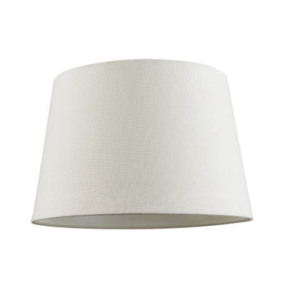 Happy Homewares Contemporary Off-White Linen Fabric Drum Lampshade With Cotton Inner - image 1