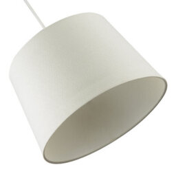Happy Homewares Contemporary Off-White Linen Fabric Drum Lampshade With Cotton Inner - thumbnail 5