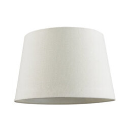 Happy Homewares Contemporary Off-White Linen Fabric Drum Lampshade With Cotton Inner