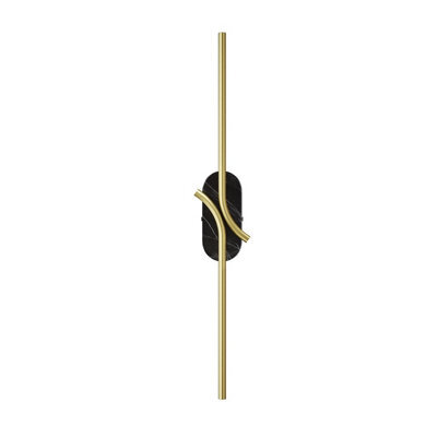 Luminosa Lighting Luminosa Renaissance Modern Integrated Led Wall Lamp Brass, Black 3000K 250Lm White Shade - image 1