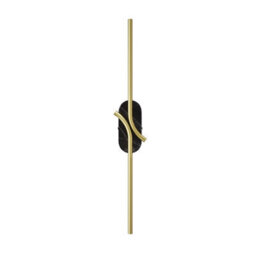 Luminosa Lighting Luminosa Renaissance Modern Integrated Led Wall Lamp Brass, Black 3000K 250Lm White Shade - thumbnail 1