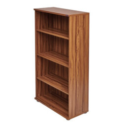 RB UK Nautilus Designs 3 Shelf Bookcase Cupboard Storage Walnut Effect (H)1600mm (W)800mm - thumbnail 1