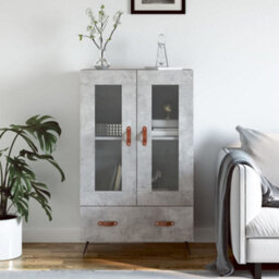 Berkfield Highboard Concrete Grey 69.5X31X115 Cm Engineered Wood - thumbnail 1