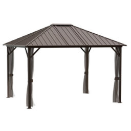 Rowlinson Sojag Dakota Gazebo 3M X 3.7M Dark Brown - thumbnail 2