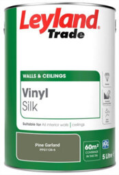 Leyland Trade Vinyl Silk Walls & Ceilings Emulsion Paint Pine Garland (Ppg1126-6) - 5L - thumbnail 2
