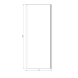 GoodHome Ledava Framed Chrome Effect Mirror Striped Pattern Fixed Corner Side Panel (H)195Cm (W)80Cm - thumbnail 7
