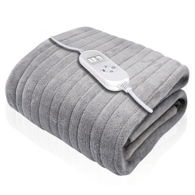 Dreamcatcher Dreamcacther Deluxe Silver Electric Throw Heated Double Over Blanket Soft Fleece  9 Heat & 12 Timer Settings - image 1