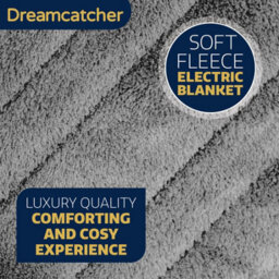 Dreamcatcher Dreamcacther Deluxe Silver Electric Throw Heated Double Over Blanket Soft Fleece  9 Heat & 12 Timer Settings - thumbnail 6