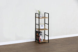 Celino 3 Tier Ladder Shelf Bookcase Living Room Display Shelving Unit Plant Rack - thumbnail 2
