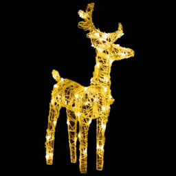 Berkfield Reindeers & Sleigh Christmas Decoration 280X28X55 Cm Acrylic - thumbnail 3