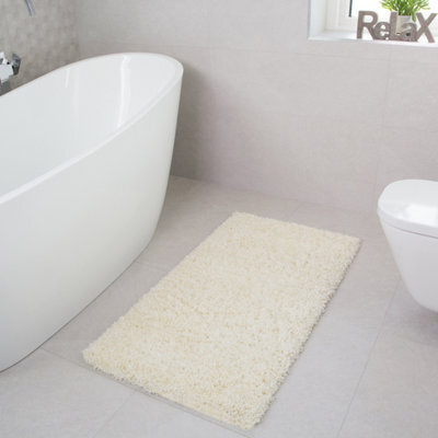 Loomed Soft Value Cream Shaggy Area Rug 60X110Cm - image 1