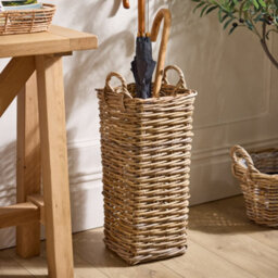 Dibor Traditional Natural Medium Rattan Umbrella Stand Basket H55 X W25Cm - thumbnail 1