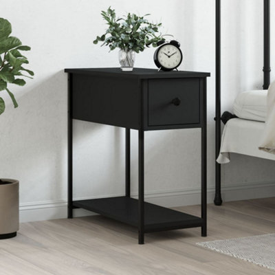Berkfield Bedside Cabinet Black 30X60X60 Cm Engineered Wood - image 1