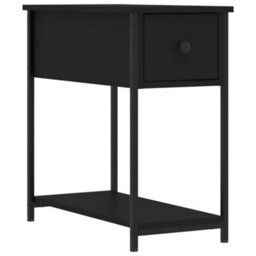 Berkfield Bedside Cabinet Black 30X60X60 Cm Engineered Wood - thumbnail 2