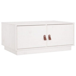 Walplus Coffee Table White 80X50X35 Cm Solid Wood Pine - thumbnail 2