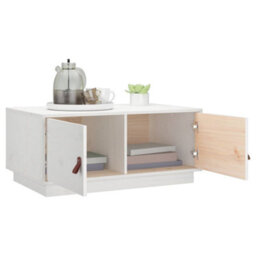 Walplus Coffee Table White 80X50X35 Cm Solid Wood Pine - thumbnail 5