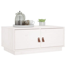 Walplus Coffee Table White 80X50X35 Cm Solid Wood Pine - thumbnail 4