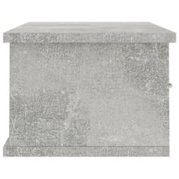 Walplus Wall-Mounted Drawer Shelf Concrete Grey 60X26X18.5 Cm Engineered Wood - thumbnail 5