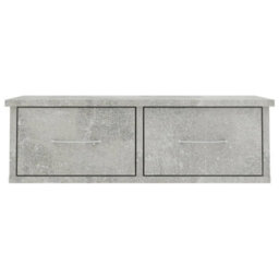 Walplus Wall-Mounted Drawer Shelf Concrete Grey 60X26X18.5 Cm Engineered Wood - thumbnail 4
