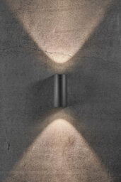 Nordlux Asbol Outdoor Aluminium Wall Light 20,000 Hrs Black,mains Led