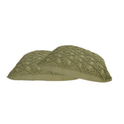 Wyld Haus Amalfi Set Of 2 Handwoven Green Cushion Covers 450 X 450 mm - thumbnail 4