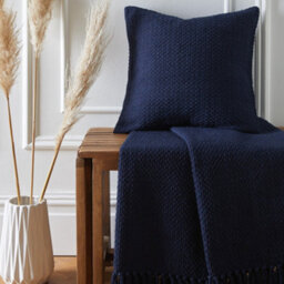 Drift Hayden Filled 100% Recycled Sustainable Cotton Basket Weave Cushion - thumbnail 1