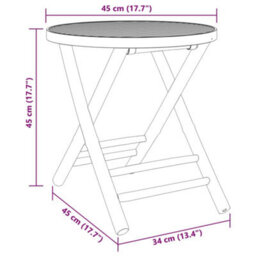 Walplus 3 Piece Bistro Set Bamboo For Garden Backyard, Balcony - Cushion Not Included - thumbnail 9