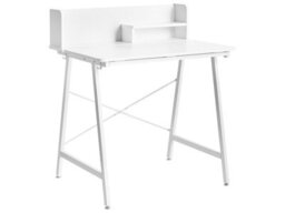 Wyld And Coco Drawing Desk White, Tilting Top Particle Board, Iron Legs, W80 X D62 X H94Cm - thumbnail 3