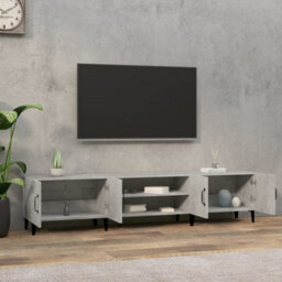 Berkfield Modern Tv Cabinet Concrete Grey 180X31.5X40 Cm Engineered Wood - thumbnail 3
