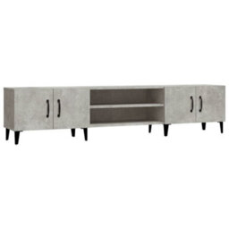 Berkfield Modern Tv Cabinet Concrete Grey 180X31.5X40 Cm Engineered Wood - thumbnail 1