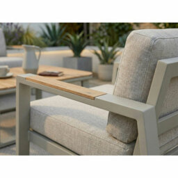 Xample Norfolk Thornbury 4 Piece Garden Seating Set - 3 Seater Sofa, 2 Armchairs & Coffee Table, Aluminium Frame, Olefin Cushions - thumbnail 3