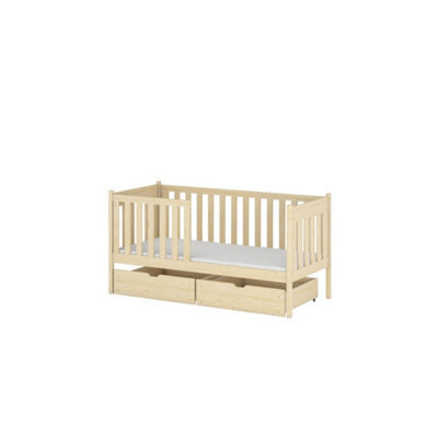 Arte Natural Pine Single Bed 90X190Cm - Timeless Wood Grain & Hidden Storage Drawers - image 1