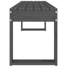 Walplus Garden Bench Grey 110X38X45 Cm Solid Wood Pine - thumbnail 4