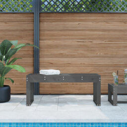 Walplus Garden Bench Grey 110X38X45 Cm Solid Wood Pine