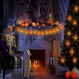 Amorly Battery Operated Pumpkin String Lights, 10 Ft 20 Led Twinkle Fairy Lights, Indoor Outdoor Porch, Party & Holiday Decorations - thumbnail 8