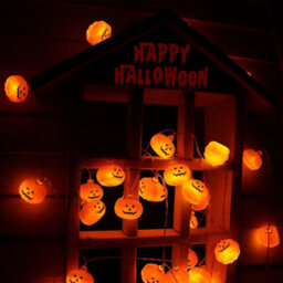 Amorly Battery Operated Pumpkin String Lights, 10 Ft 20 Led Twinkle Fairy Lights, Indoor Outdoor Porch, Party & Holiday Decorations - thumbnail 3