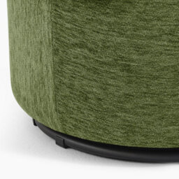Furniturebox Liode Green Fabric Round Swivel Accent Chair - Bedroom Chair, Vanity Chair, Green Chair, Swivel Chair - thumbnail 8