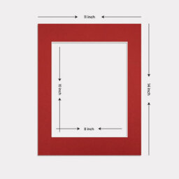 Ak Frames 14X11 Crimson Picture Mounts To Fit 10X8 Aperture Size - Mount Board Only (No Frame Included) - thumbnail 3