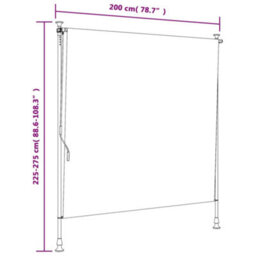 Walplus Outdoor Roller Blind Yellow And White 200X270 Cm Fabric&steel - thumbnail 9